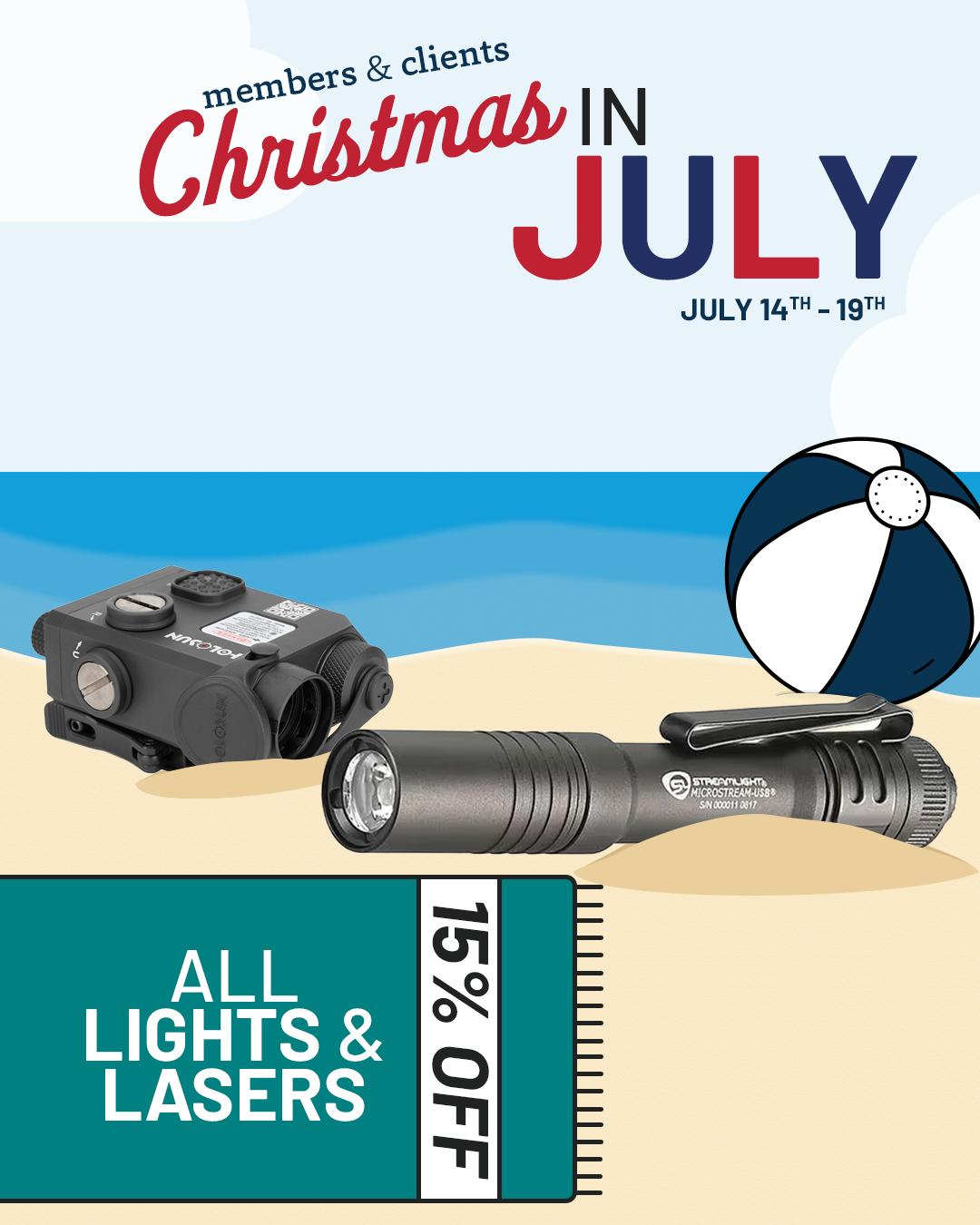 Lights and optics offer